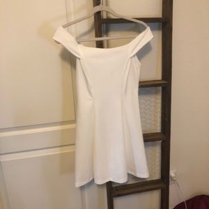 White off the shoulders dress